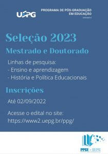 Edital de Bolsas para Mestrado e Doutorado 2023-1 - PPGDIP