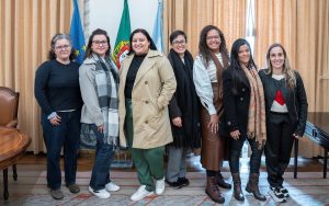 Registro da visita na Universidade Aberta, em Lisboa.