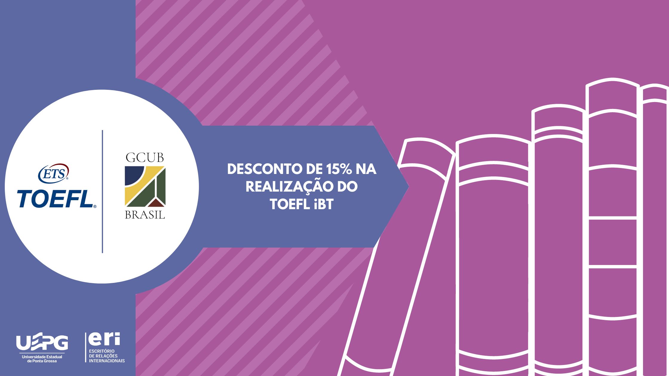 Desconto de 15% na realização do exame TOEFL iBT