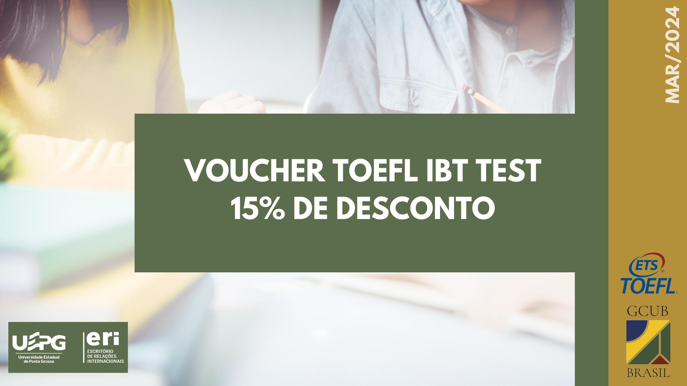 Voucher TOEFL iBT Test – edição mar/2024