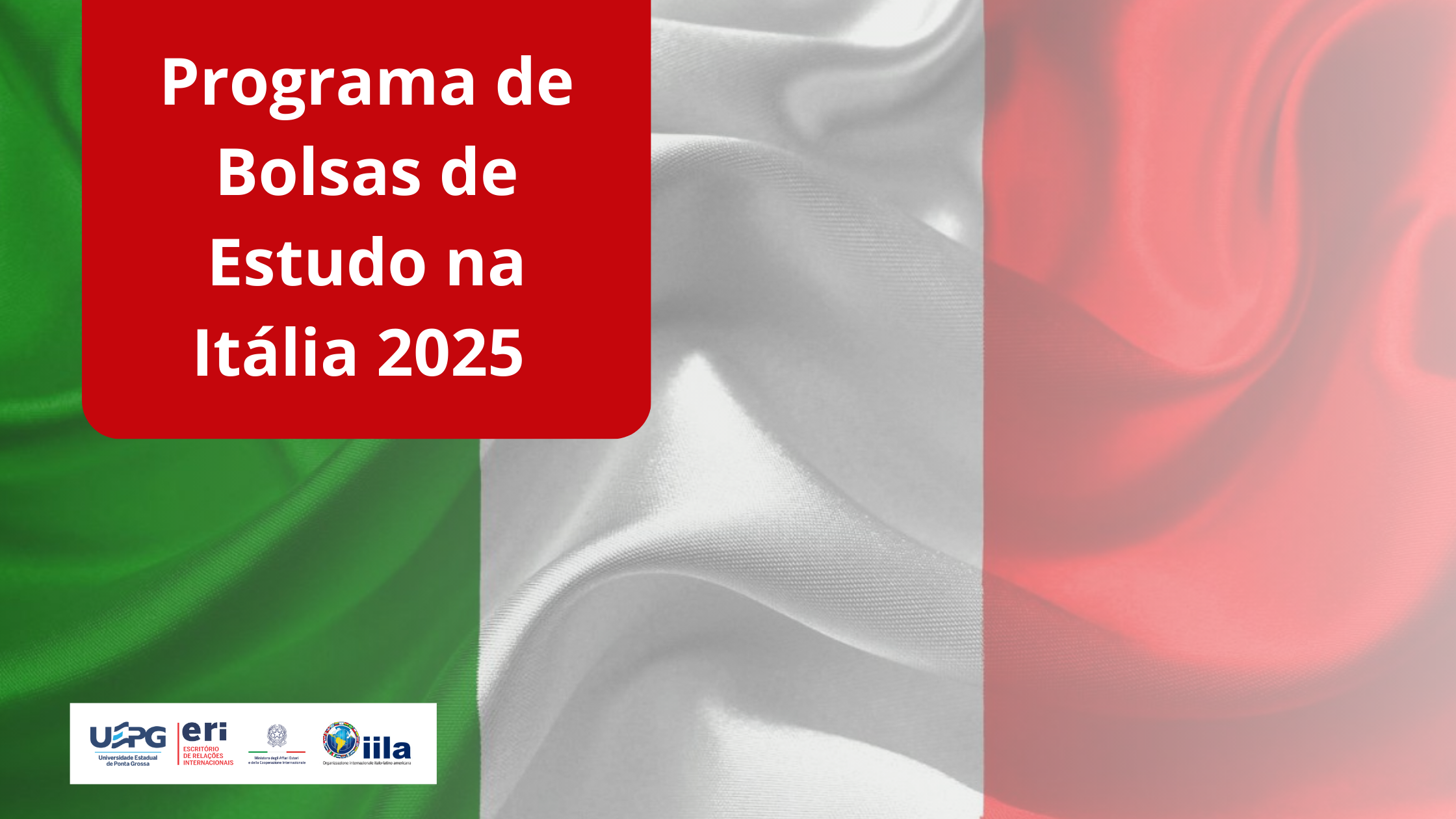 Programa de Bolsas de Estudo na Itália 2025