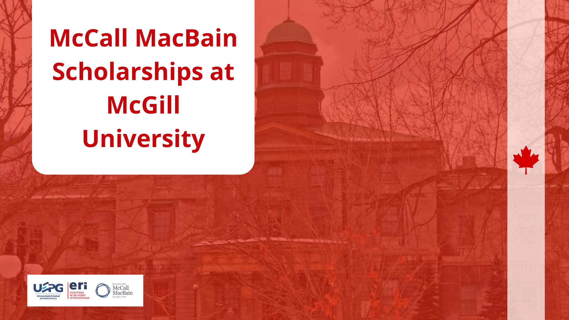 Bolsas de estudo na McGill University