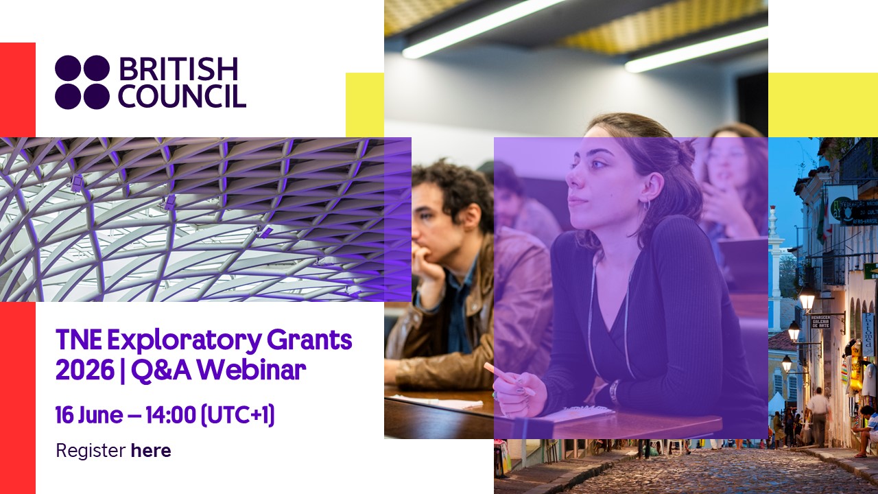 Edital aberto: British Council TNE Exploratory Grants 2026