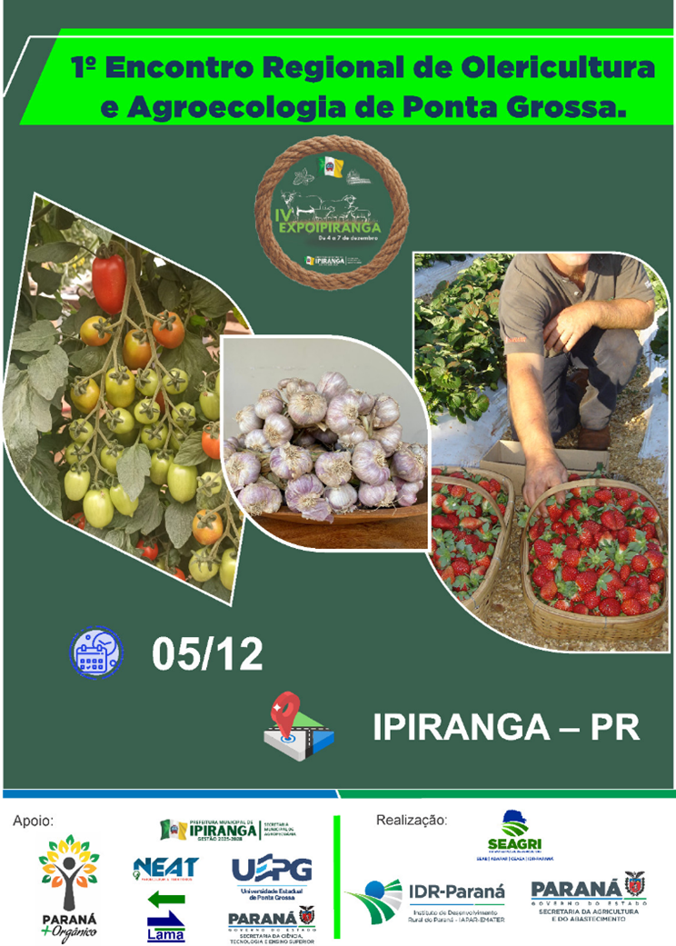 Lama/UEPG participa do I Encontro Regional de Olericultura e Agroecologia do IDR