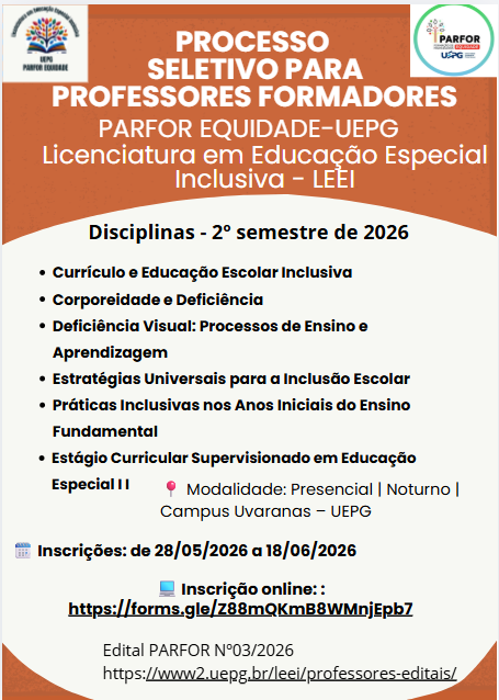 Edital Seleção Professor Formador 2026-2