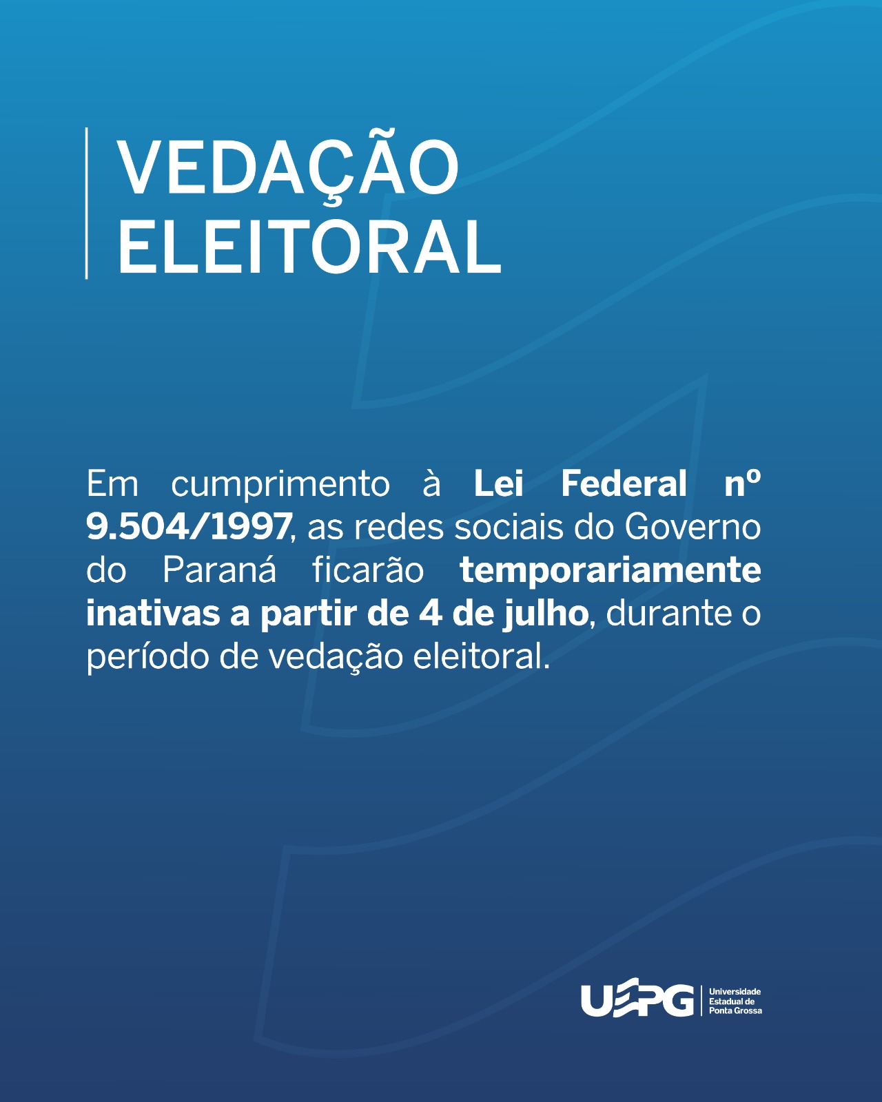 Vedação – Lei Federal n° 9.504/1997