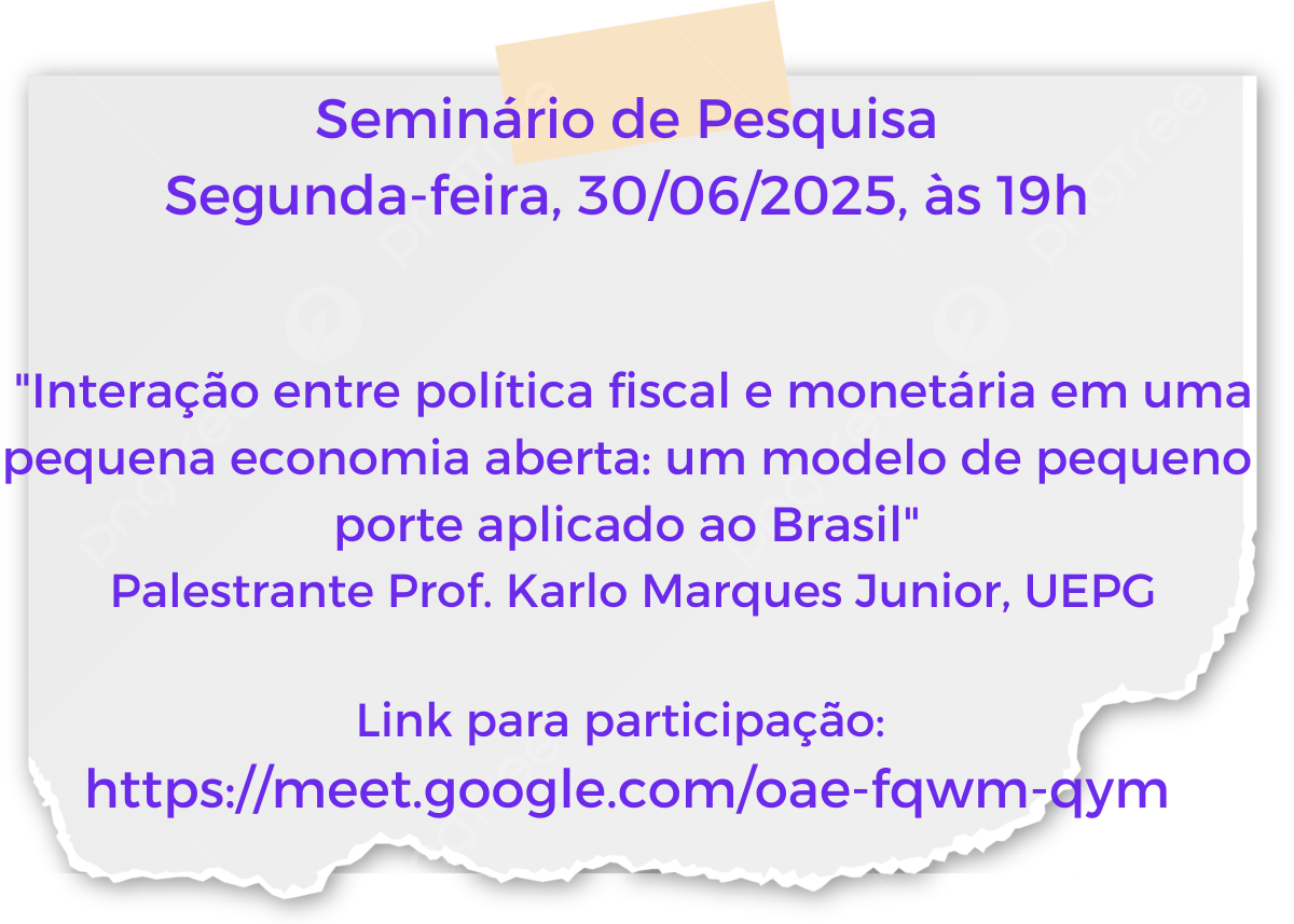 Seminário de pesquisa – PPGECO