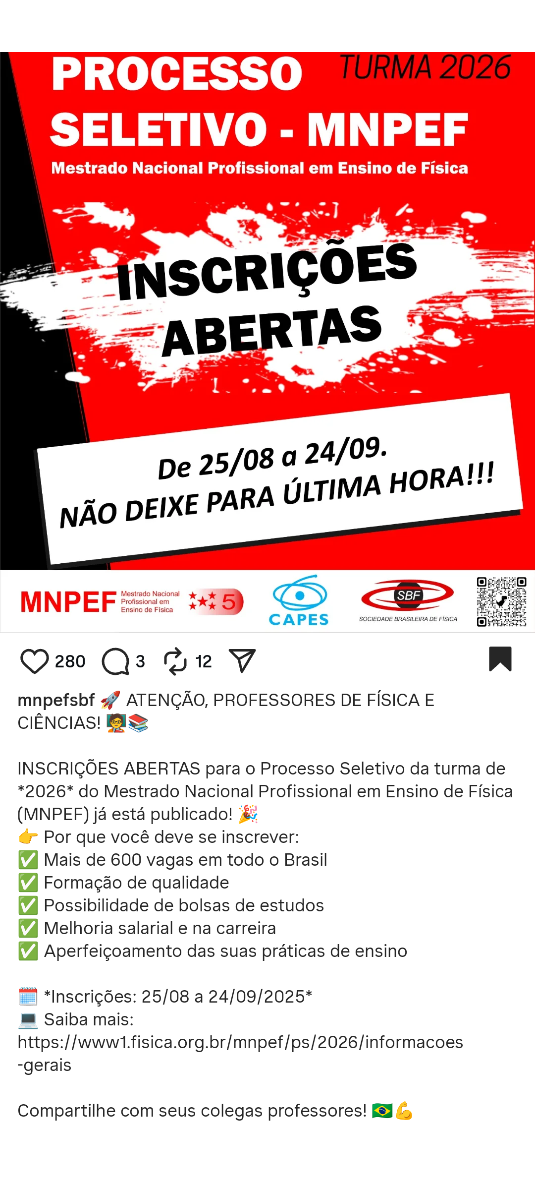 ABERTO PROCESSO SELETIVO PARA TURMA 2026