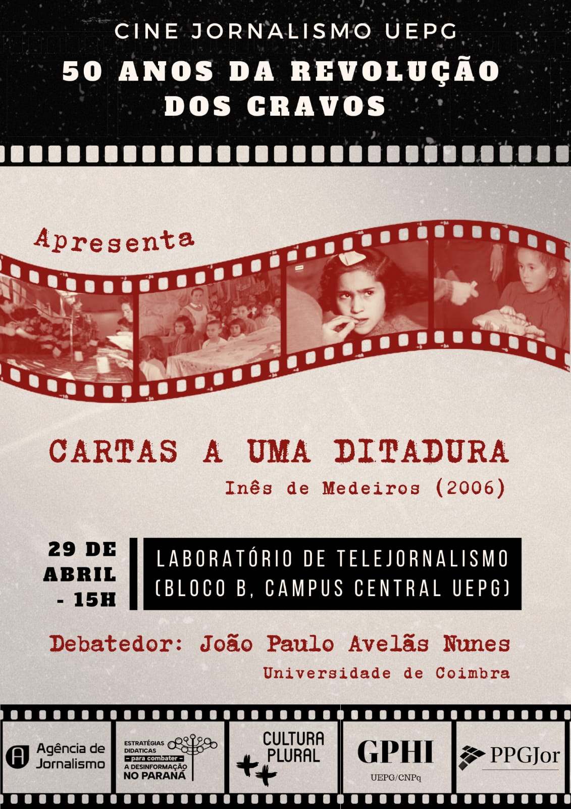 Cine Jornalismo UEPG relembra os 50 anos da Revolução dos Cravos, em Portugal