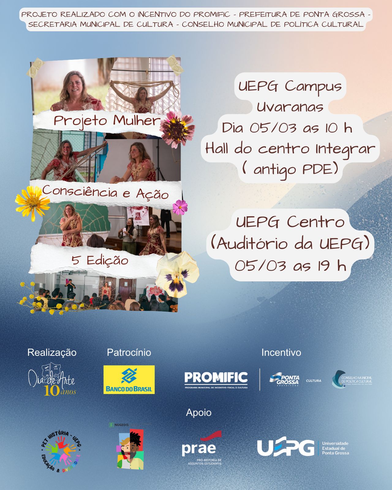 #PRAEDIVULGA – PROJETO MULHER CONSCIÊNCIA E AÇÃO – 5ª EDIÇÃO