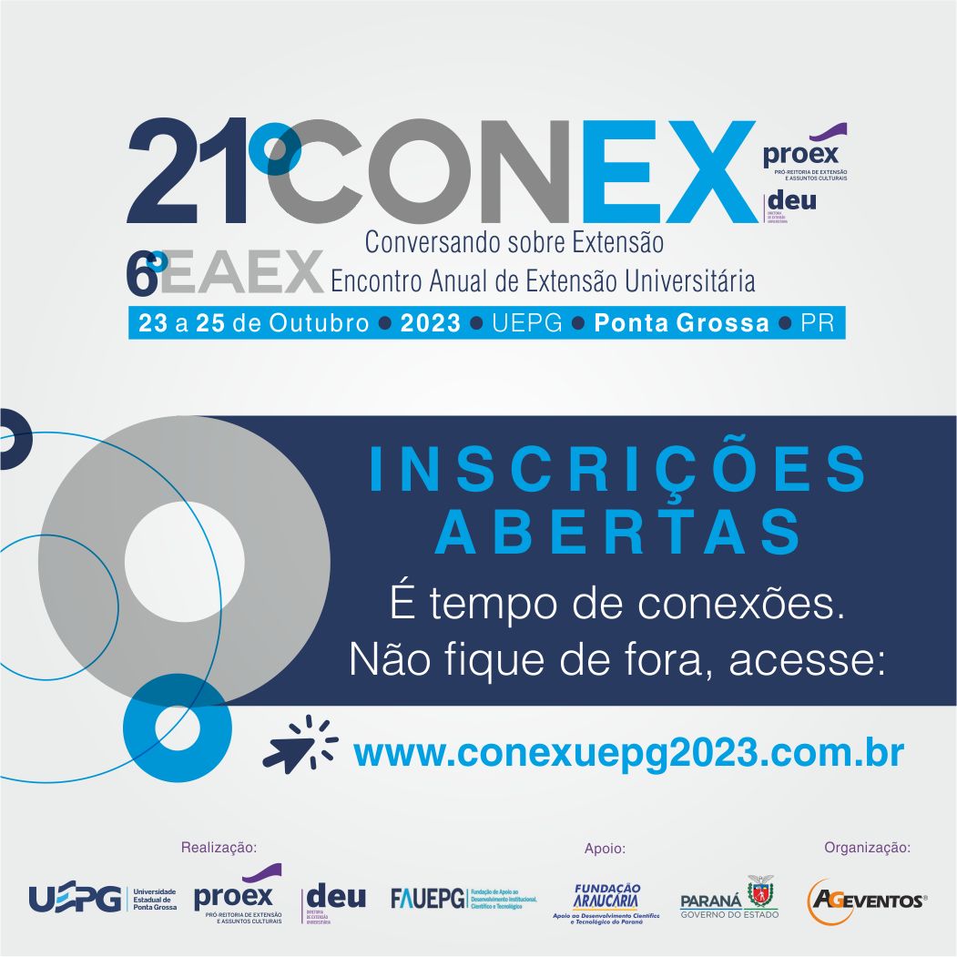 Inscrições 21° CONEX e 6° EAEX estão abertas!!