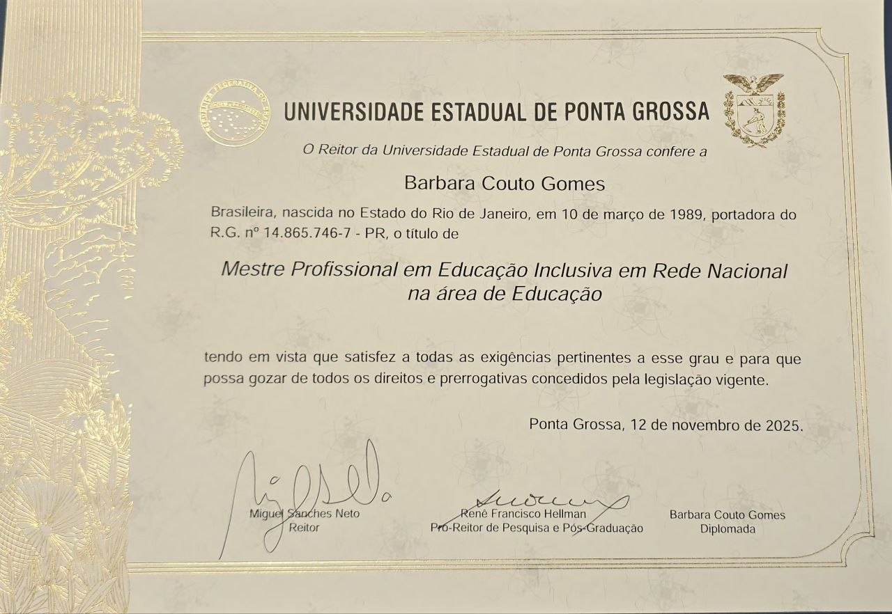 PROFEI/UEPG celebra a concessão dos diplomas às novas Mestras em Educação Inclusiva