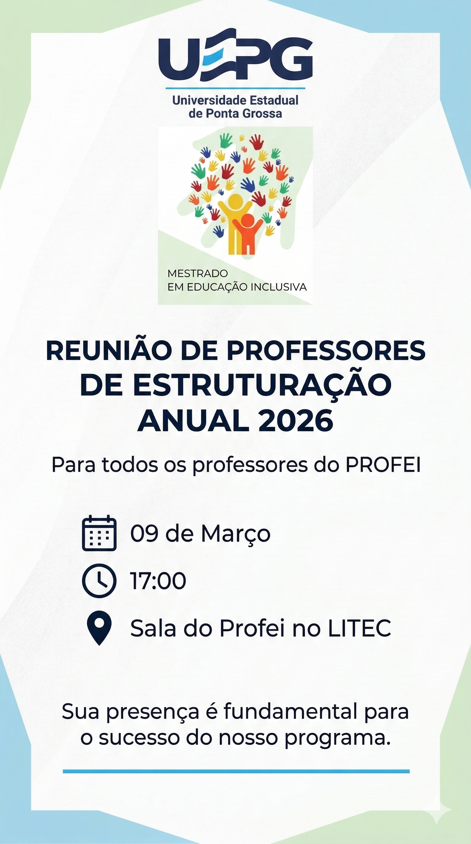 Reunião de Professores 09 mar. 2026 17h