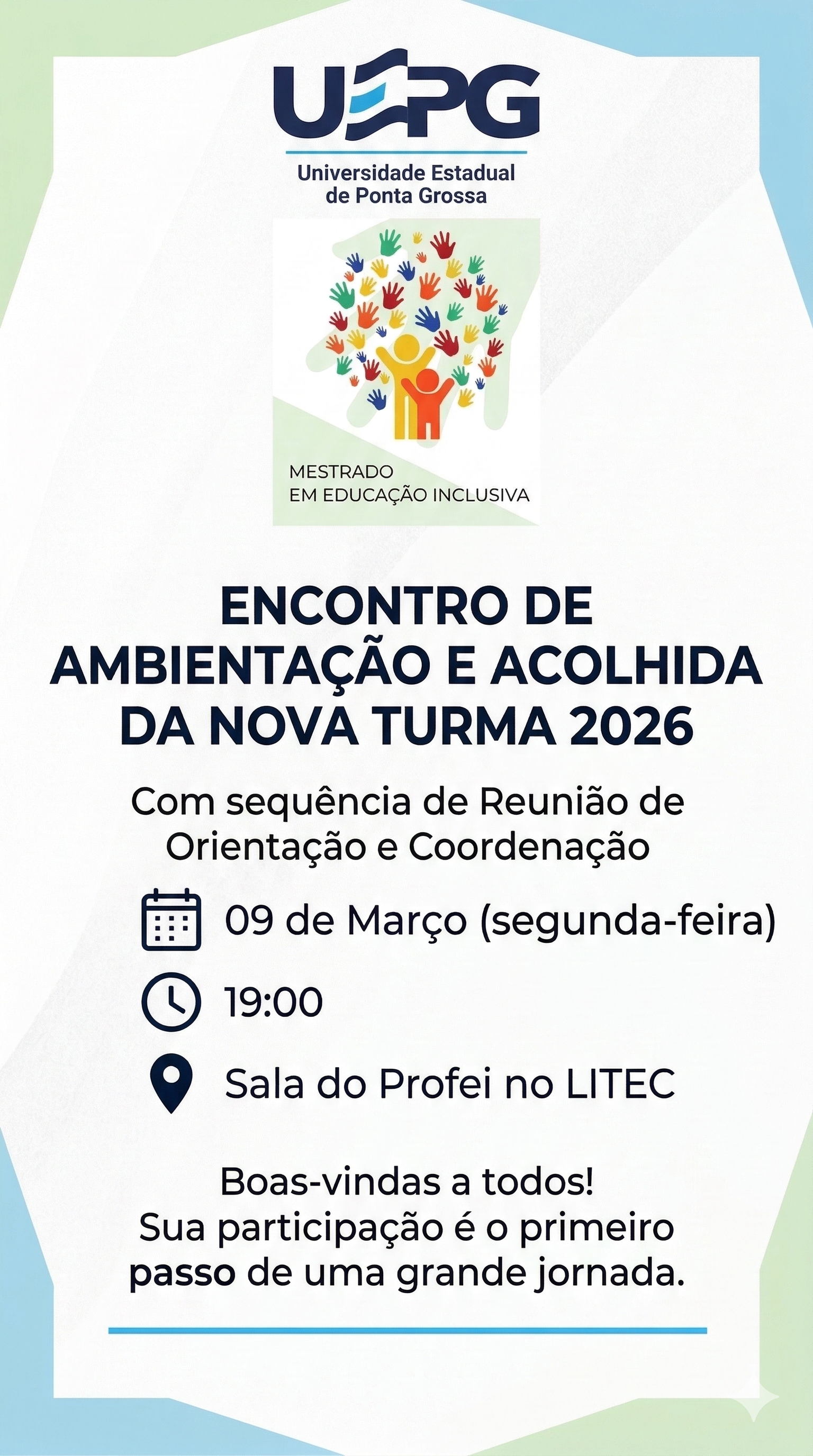 Reunião de Ambientação e Acolhida da Turma 2026