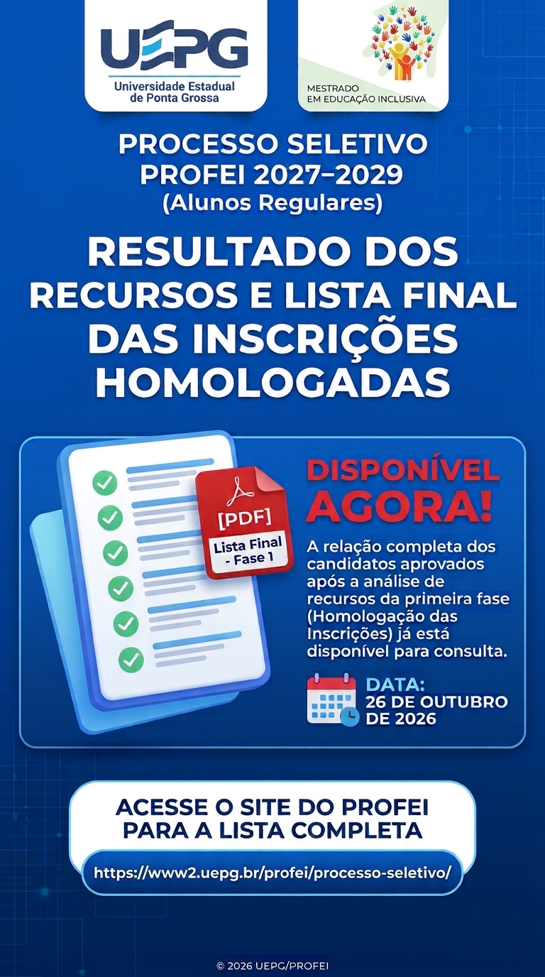 Resultado dos Recursos e Lista Definitiva das Inscrições Homologadas
